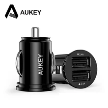 

Aukey Original Dual Ports Exquisite 4.8A Universal Mini Car Charger Adapter for iPhone 5 6s Plus for Samsung Galaxy S6 HTC