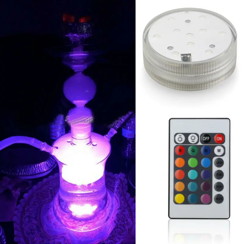 

4pcs 2.8inch Submersible Lights Remote Control Wedding Table Centerpieces Party Decoration Lights Holiday Paper Lantern Lights