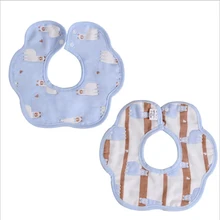 2 шт./партия нагрудники; тканевые Комбинезоны для маленьких мальчиков и девочек; хлопковые газовые нагрудники для новорожденных; удобные детские нагрудники для малышей