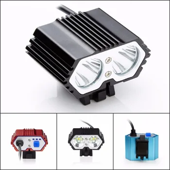 

3000LM 2x T6 DC/USB LED 4 Modes Flashlight Headlight Bicycle Bike Light Lamp F2 DC USB Input with 2 O-ring holder