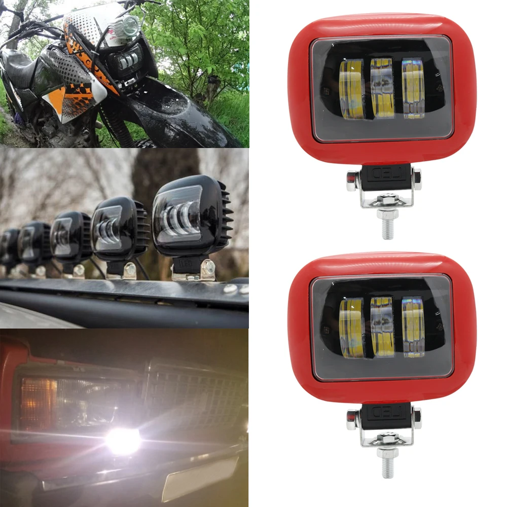 BlackRed 30W Car Headlight Auto Driving Fog Light Car Led Working Light for 4WD ATV SUV UTV UTE Off Roads Lights Work Lamp  (24)