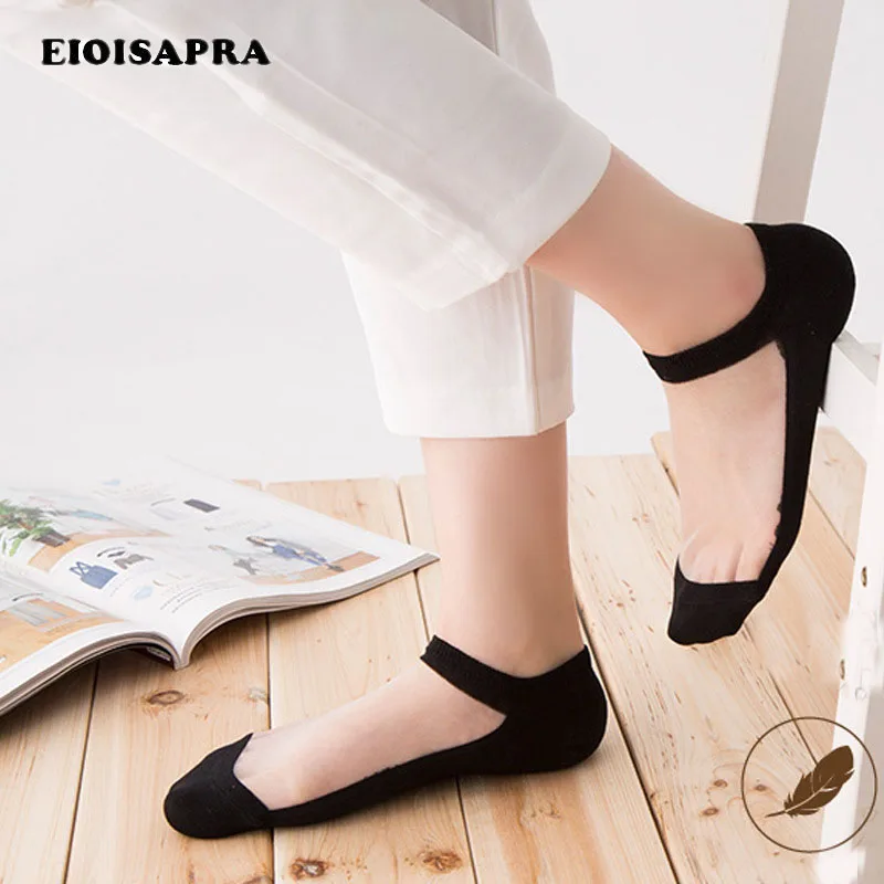 

[EIOISAPRA]Summer Transparent Women Crystal Silk Elastic Anti-Static 7 Color Socks Women Comfort Casual Antiskid Meias Women