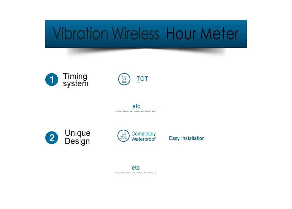 Medidor de Hora a Gás Motor e Uso de Moto Medidor de Hora à Prova Vibrative Diesel Elétrica Dwaterproof Água Hm016 8 Instrumentos