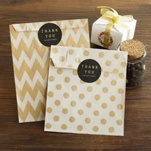 36 шт крафт-бумажные пакеты шеврон в полоску и горох бумажный крафт-пакет для печенья, конфет, коробки вечерние подарочная упаковка для конфет, сумки для свадьбы