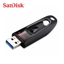 Двойной Флеш-накопитель SanDisk Ultra USB флэш-накопитель 16 ГБ 32 ГБ 64 Гб 128 ГБ 256 ГБ USB 3,0 флеш-накопитель 100 МБ/с. USB интерфейсом для рабочего ноутбука U диск (SDCZ48)