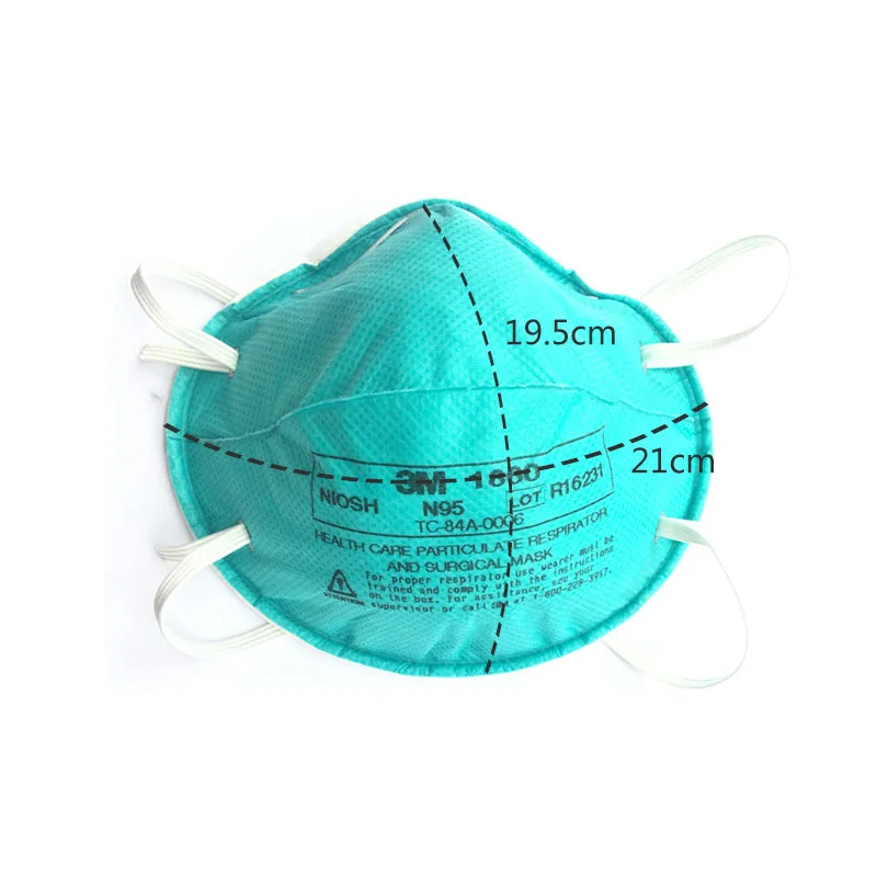 3 м 1860 защитная маска 20 шт./кор. против РВК Противопылевой респиратор против частиц N95 стандартам здравоохранения частицы маска H012901