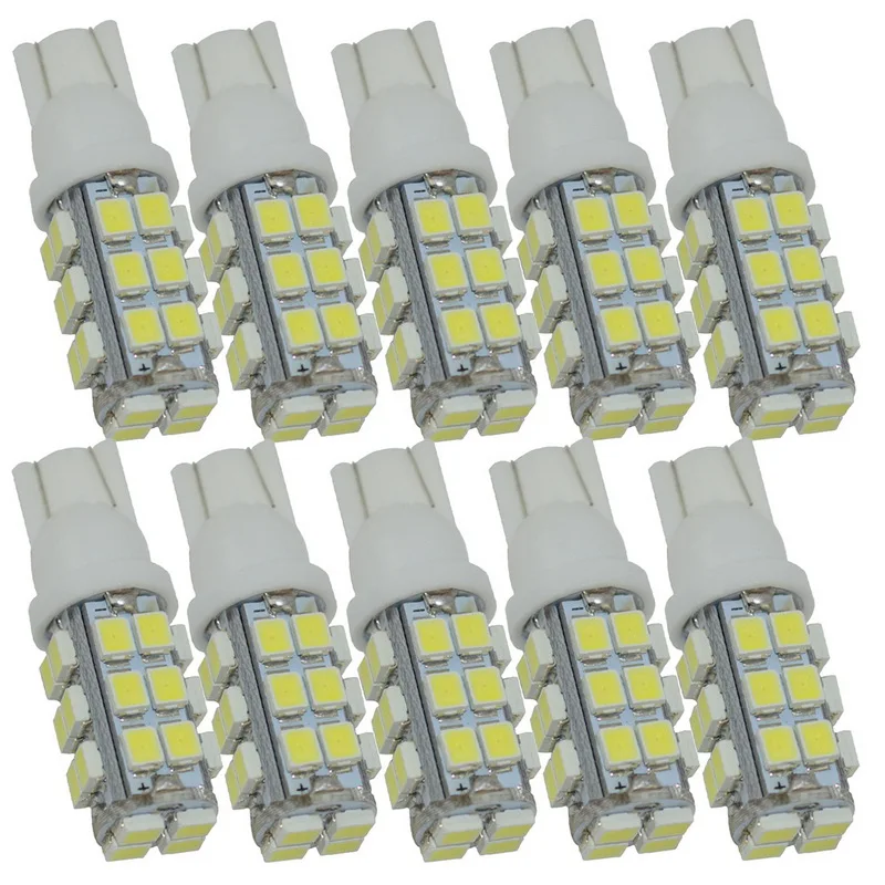 10 шт. T10 28smd 28 светодиодный 1210/3528 smd 168 194 t10 W5W светодиодный Белый t10 28 SMD светодиодный Клин Светильник лампы smd t10 светодиодный 12V