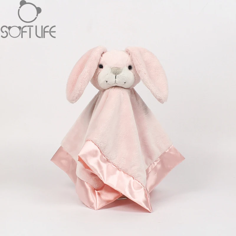 40CM Baby Plush Toy Rabbit Scarf Handkerchief Appease Towel Rattles Crap Bunny Stuffed Doll