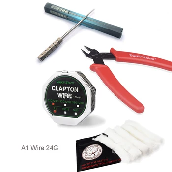 

Clapton Heating Coil Wire +Pliers+ Coil Jig + 1 Pack Bacon Cotton RBA RDA Rebuildable DIY Atomizer Multi DIY Tools Kit