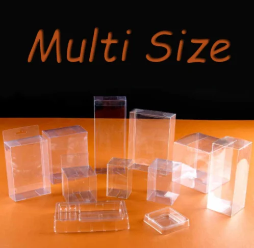 

15 Sizes Square Plastic Packaging Boxes Small/Large Transparent Gift Box Clear PVC Box For Candy/Crafts/toys display