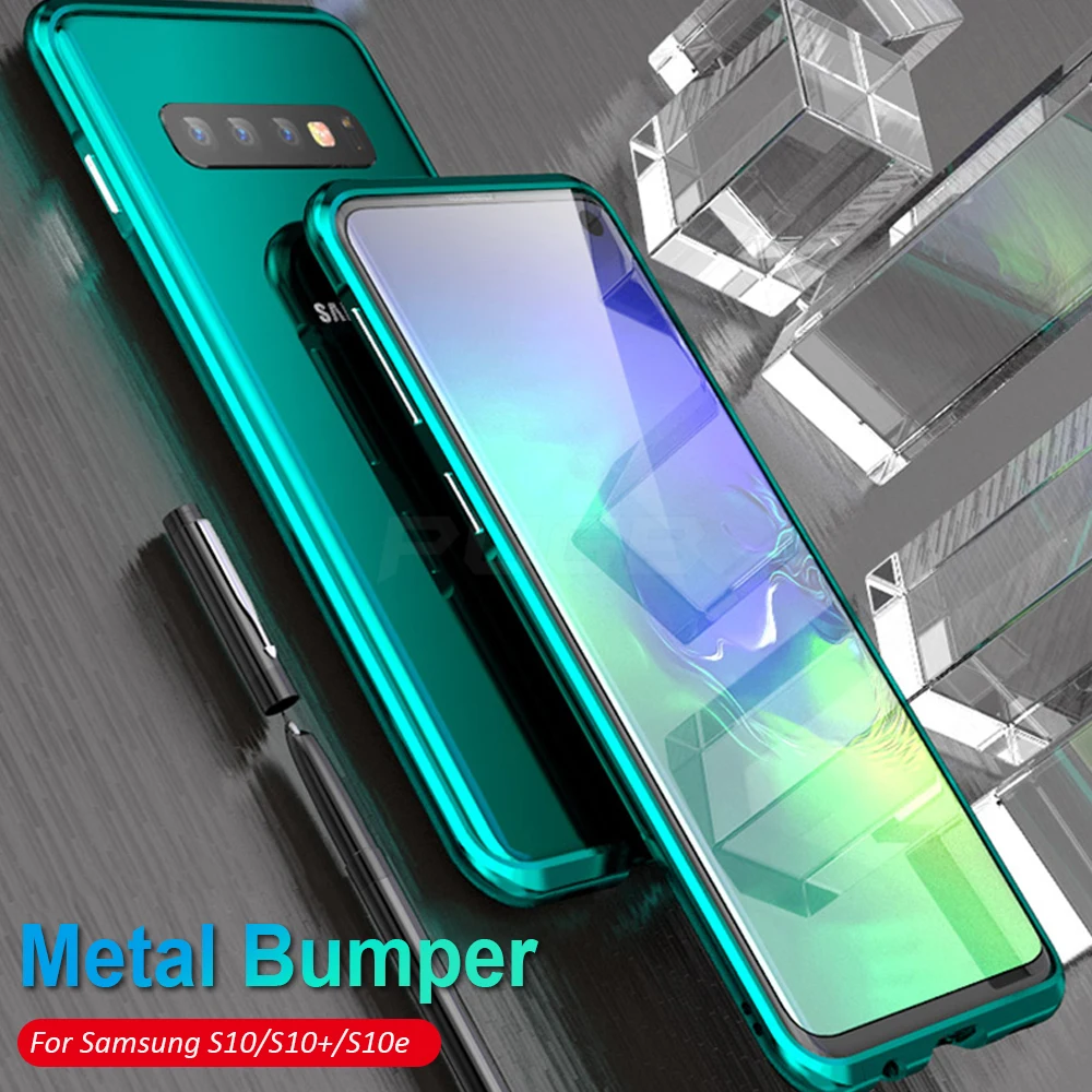 

Luxury Aluminum Metal bumper case for Samsung Galaxy S10 Plus ultra thin Shockproof armor Frame cover for samsung s10 case coque