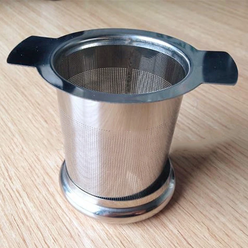 Нержавеющая сталь сеточка для заваривания чая металлическая чашка ситечко вкладыш фильтр Wi/крышка