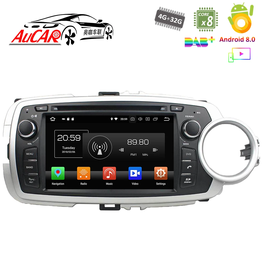 

Touch screen for Toyota Yaris car dvd player GPS Multimedia player system HD Bluetooth Radio WIFI 4G AUX touch screen 2 din