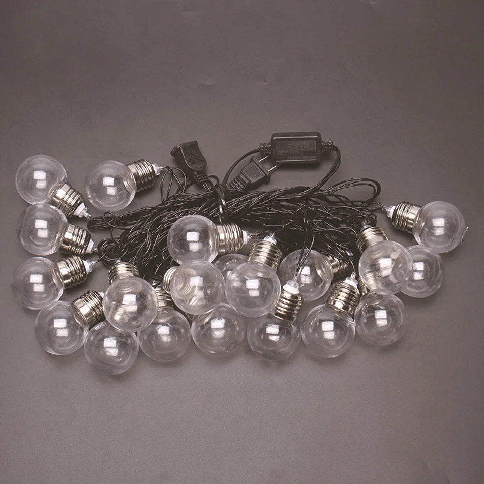 6M 20 Leds Bulb String Lamp Clear Ball Retro Lamp Bulbs Warm String Lighting Holiday Home Bedroom Party Wedding Decor EU US Plug (6)