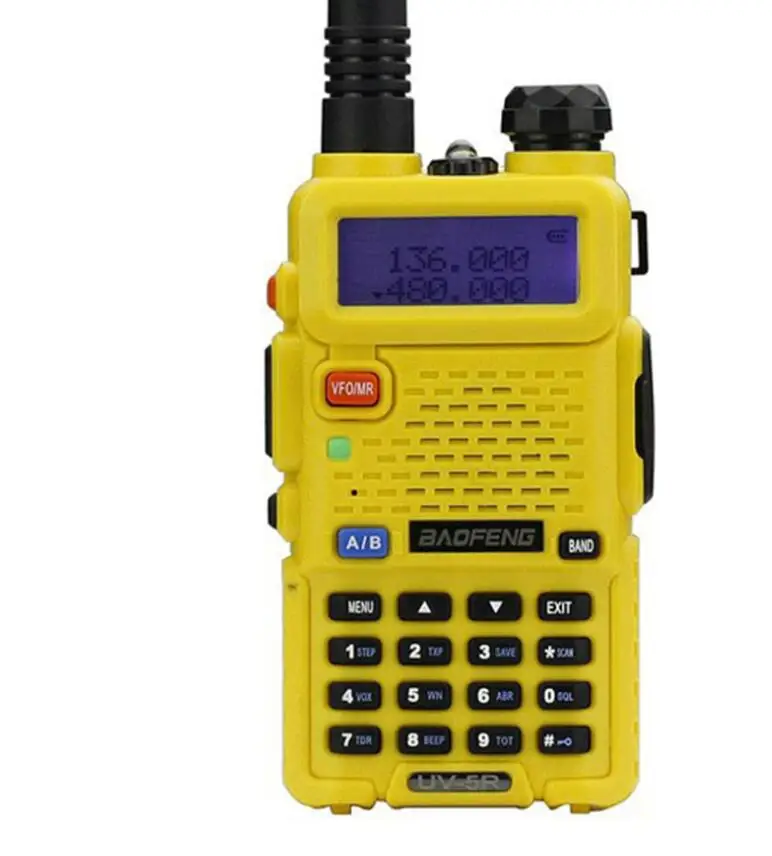 Склад в Россию! UV-5R-Black портативное радио двухдиапазонное VHF UHF двухстороннее радио 136-174/400-520 ham Радио UV-5R 1800mA рация - Цвет: yellow