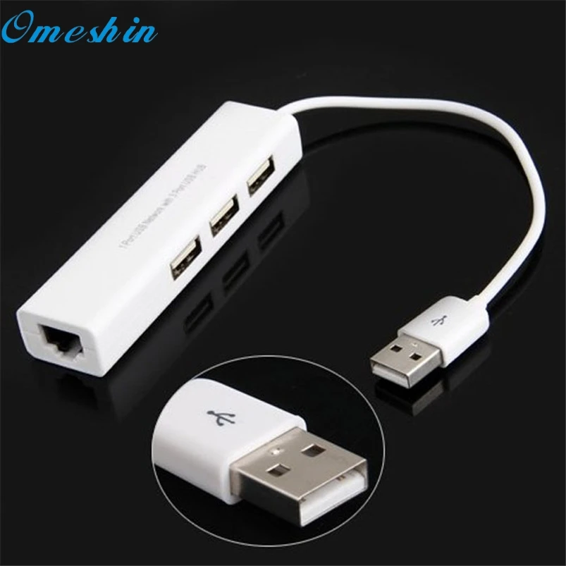 OMESHIN SimpleStone USB к RJ45 Lan карты Ethernet сетевой кабель адаптер + 3 порты и разъёмы концентратор для Win 8 7 XP 60315