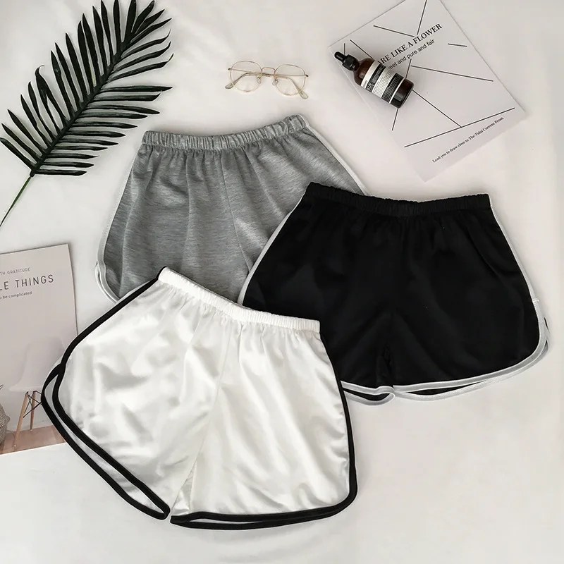 2019 Simple femmes décontracté Shorts Patchwork corps Fitness entraînement été Shorts femme élastique mince plage Egde court chaud