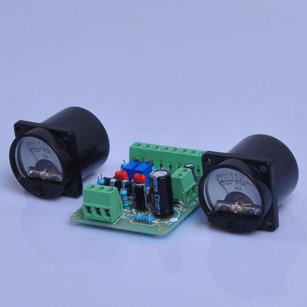 

2pcs VU Panel Meter Warm Back Light With VU Driver PCB Board Stereo Audio Amp