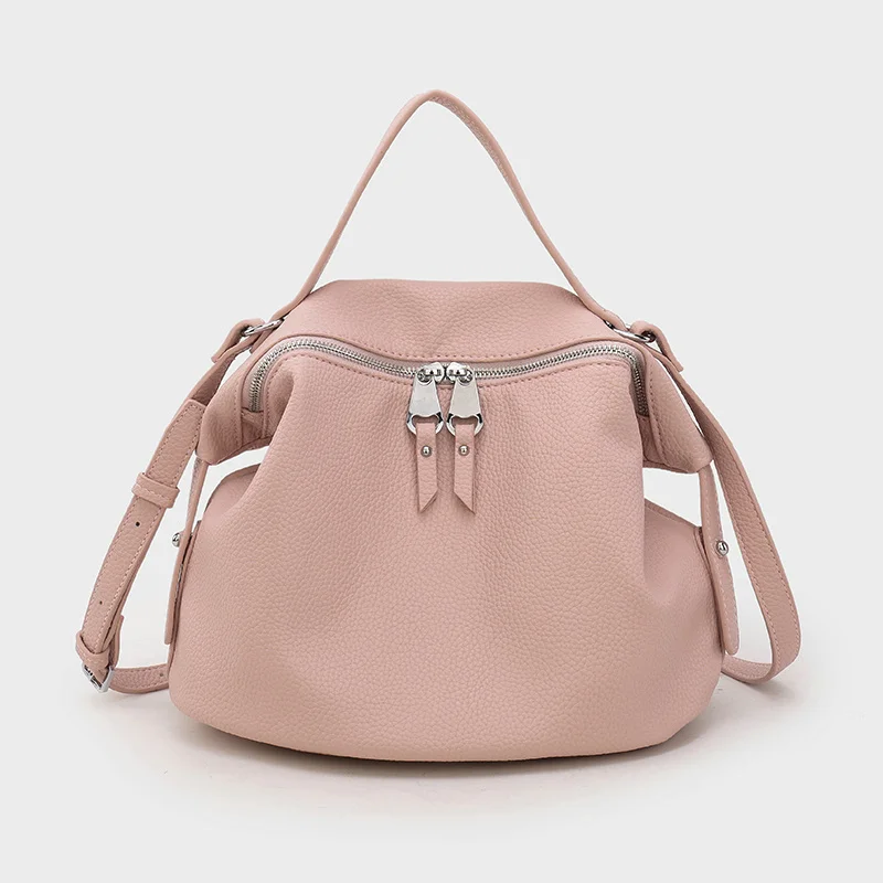 QIAOBAO, женская сумка, качественная кожаная сумка, брендовая, тоут, женский стиль, сумки на плечо, на молнии, высокое качество, сумки для девушек, дизайн - Цвет: Pink
