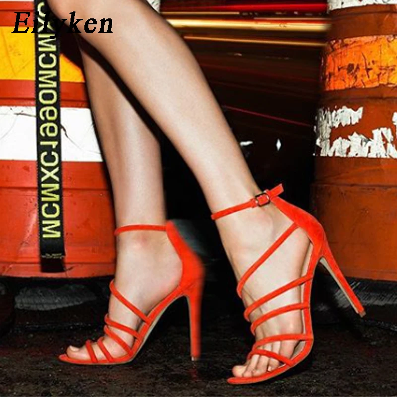 

Eilyken 2019 New Fashion Women Sandals Hollow out Buckle Strap shoes Sexy Wedding Woman Sandals mujer size 35-40