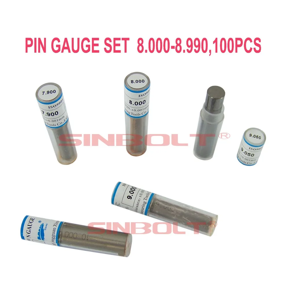 

Metric Pin gauge/pin gauge Set,8.000mm--8.990mm(Interval: 0.01,100pcs),fast delivery