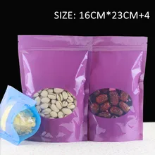 16 см* 23 см 50 шт. фиолетовый пластиковый пакет на змейке для хранения продуктов, жареной еды, конфет, хранение кофейных зерен в шоколаде