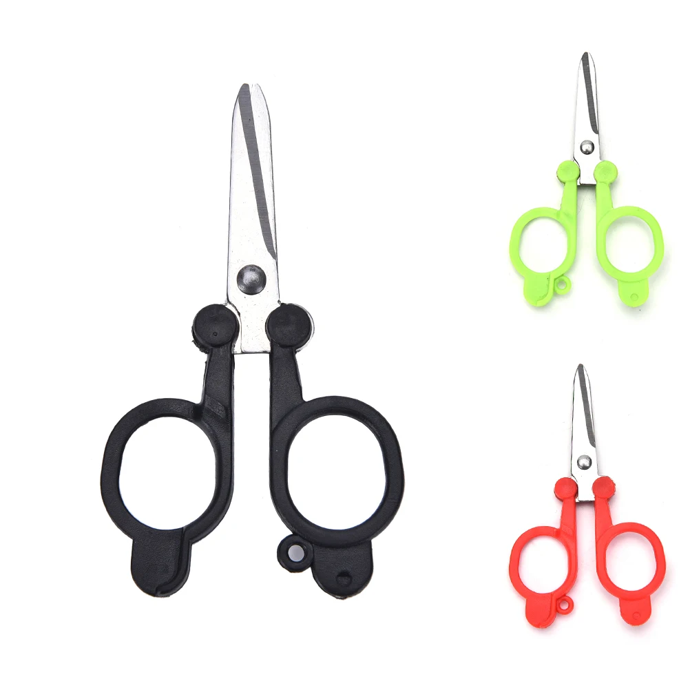 

ZLinKJ 1PCS Useful Multicolor Trimming Scissors Nippers Sewing Embroidery Yarn Stainless Steel folding small scissors