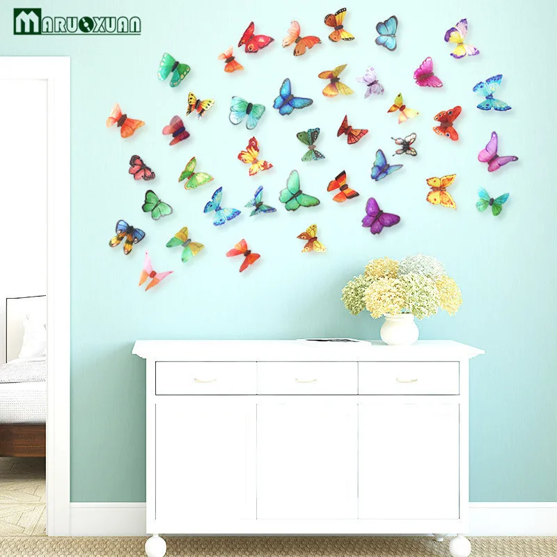 maruoxuan colorata farfalla libellula pvc adesivo camera da letto armadio bagno decorazione vetro adesivi murali impermeabili
