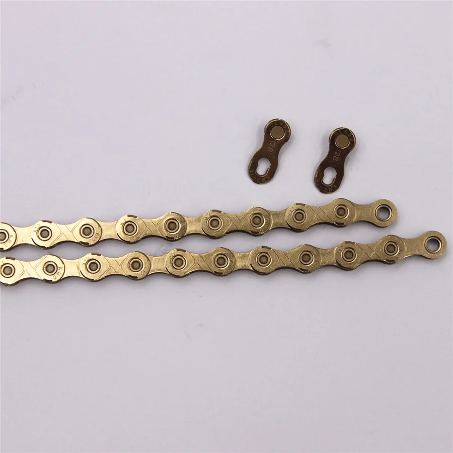 KMC X12 12 Speed 126L MTB Bike Chain 12s Golden Chain with Magic Link