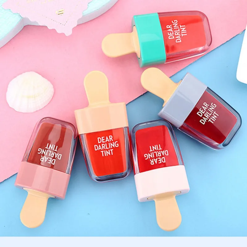 

Ice Cream Pearl Shine Lip Gloss Stick Long Lasting Non-stick Cup Lipstick Makeup Tools