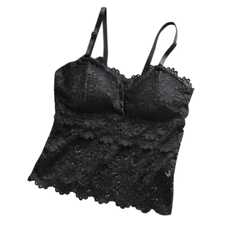 2018 Women Sexy Sling Lace Camisoles Fashion Comfortable V-neck Strapless Camisole Slim Solid Color Spaghetti Strap Vest 2018 Women Sexy Sling Lace Camisoles Fashion Comfortable V-neck Strapless Camisole Slim Solid Color Spaghetti Strap Vest