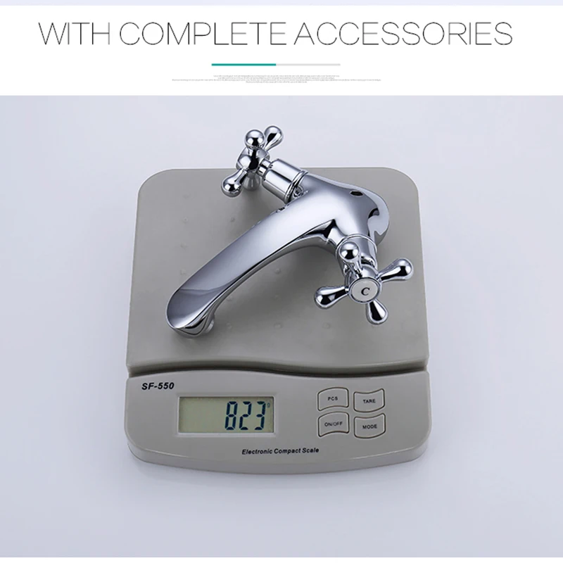  Micoe Basin Faucet Bathroom Basin Taps Waterfall Chrome Tap Hot Cold Water Faucet Chrome Dual Handl