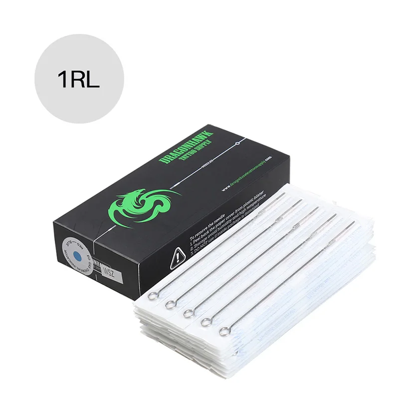 

Box of 50PCS 1RL Round Liner Premade Sterilized Tattoo Needles Supply Dragonhawk Tattoo Needles