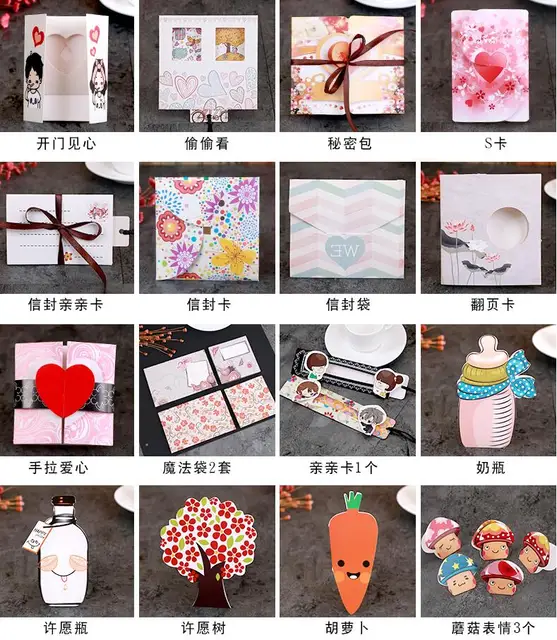 Album with 38 funny cards DIY Creative handmade gift Paste baby photos album  Memorial Christmas gift free shipping - AliExpress