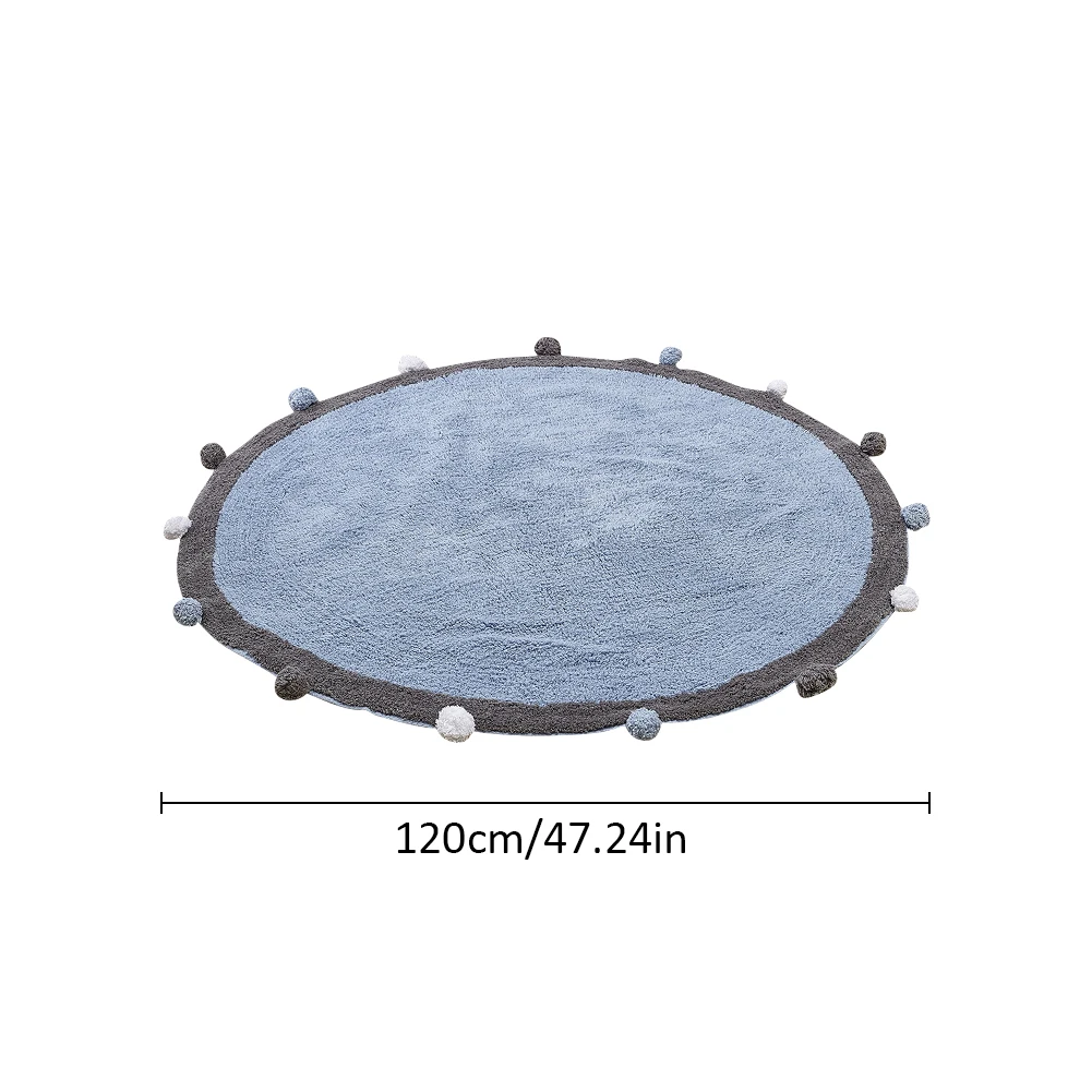 Детский игровой коврик, мультяшный детский игровой коврик для ползания, круглый мягкий удобный коврик, круглый детский коврик, украшение детской комнаты