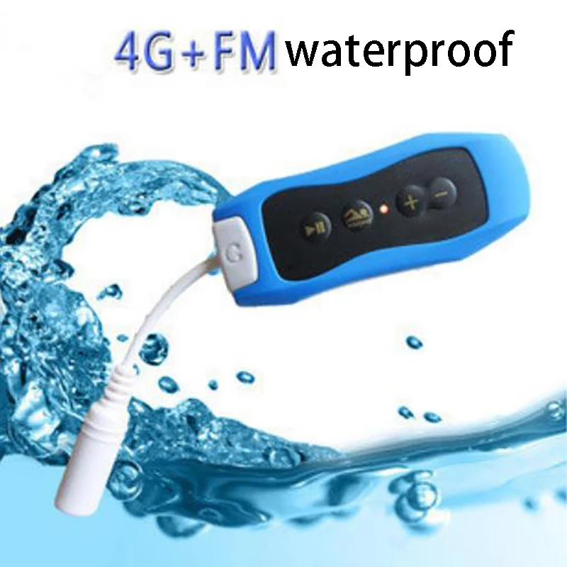 

IPX8 Waterproof Clip MP3 Player for Swimming Diving Surfing Professional Waterproof FM Radio 4G 8G Outdoor Sport Music Player