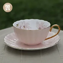 Englisch stil keramik kaffeetasse scheibe gürtel set bone china tasse liebhaber tasse tee tasse