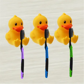 

Bathroom Accessories Toothbrush Holder Cartoon Small Yellow Duck Bathroom Family Children Accessories Set Strong Sucker JJ146