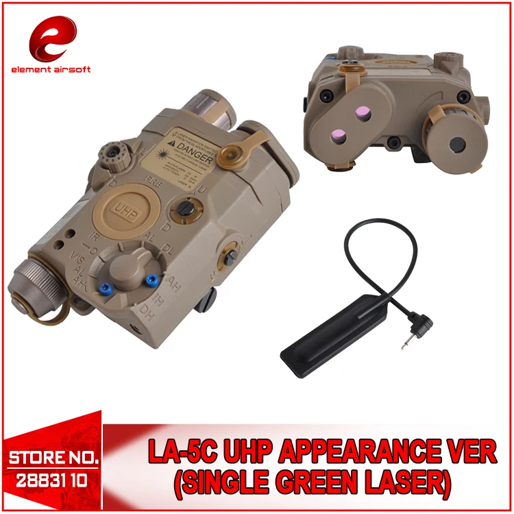 

Element Military Airsoftsports Tactical Green IR Laser No Function UHP Appearance Version fit 20mm Rail Softair Gun Laser EX453