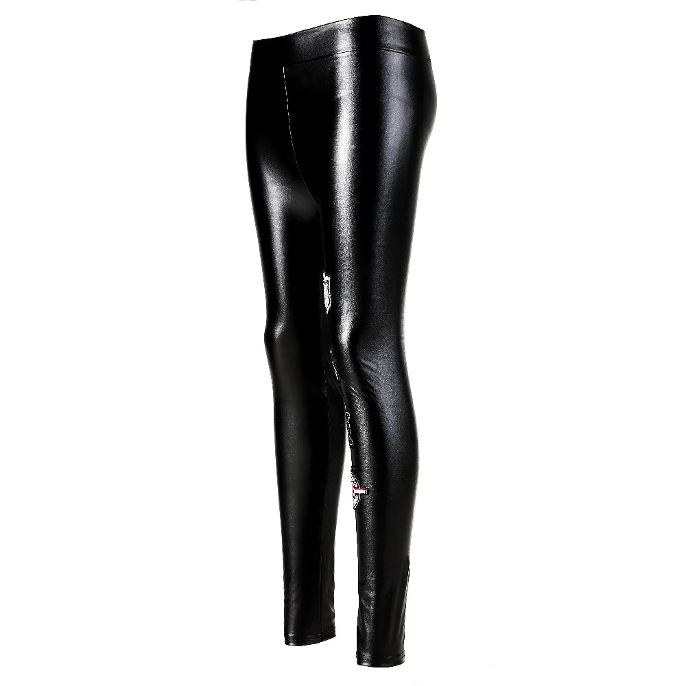 Женские легинсы размера плюс из искусственной кожи, обтягивающие брюки для фитнеса, женские спортивные сексуальные Легинсы Yuga, кожаные легинсы