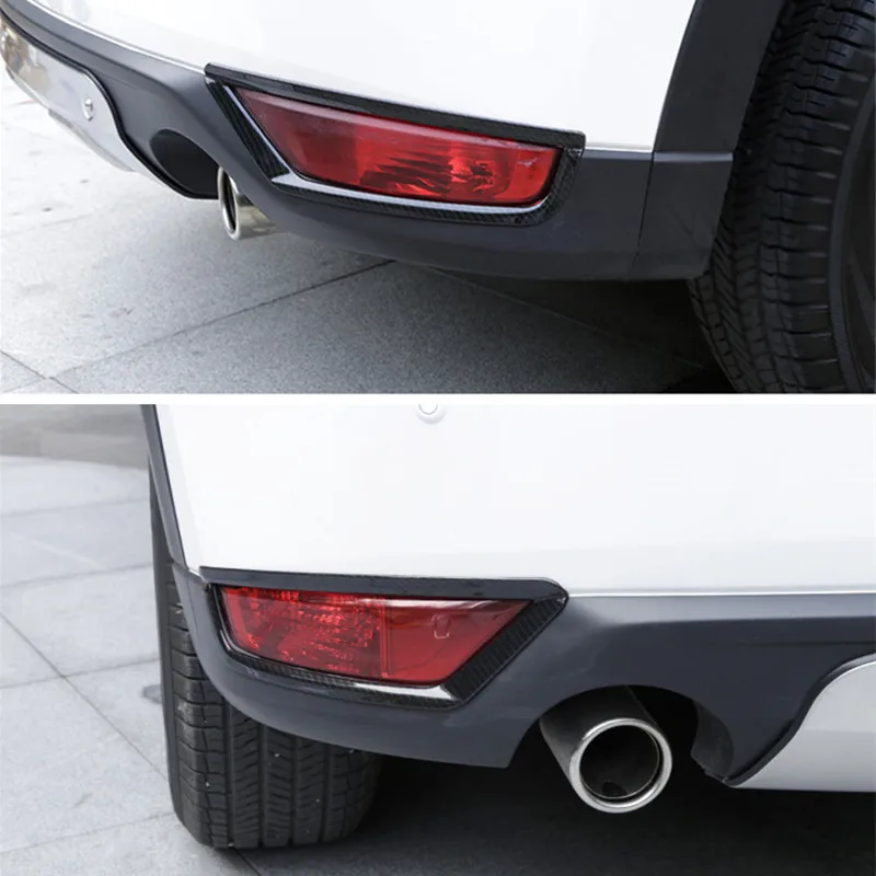 ABS Chrome CX 5 CX5 Rear Bumper Fog Light Foglight Lamp Cover Trim