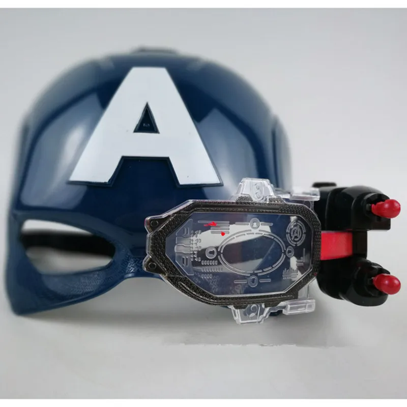 Детский шлем Мстители Железный Капитан Америка Супергерой Капитан Америка огонь пуля маска chilld Железный человек открытый маска для лица светодиодный свет