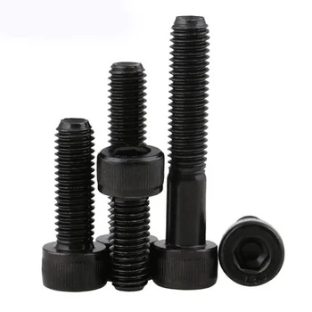 

2pcs 7/16-14 allen screws inner hexagon screw circle column head cup bolts knurled bolt system 12.9 class high strength black