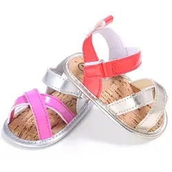 Дети Обувь для девочек Летняя Открытая дышащая обувь на плоской подошве прозрачная обувь из мягкой искусственной кожи пляжные сандалии