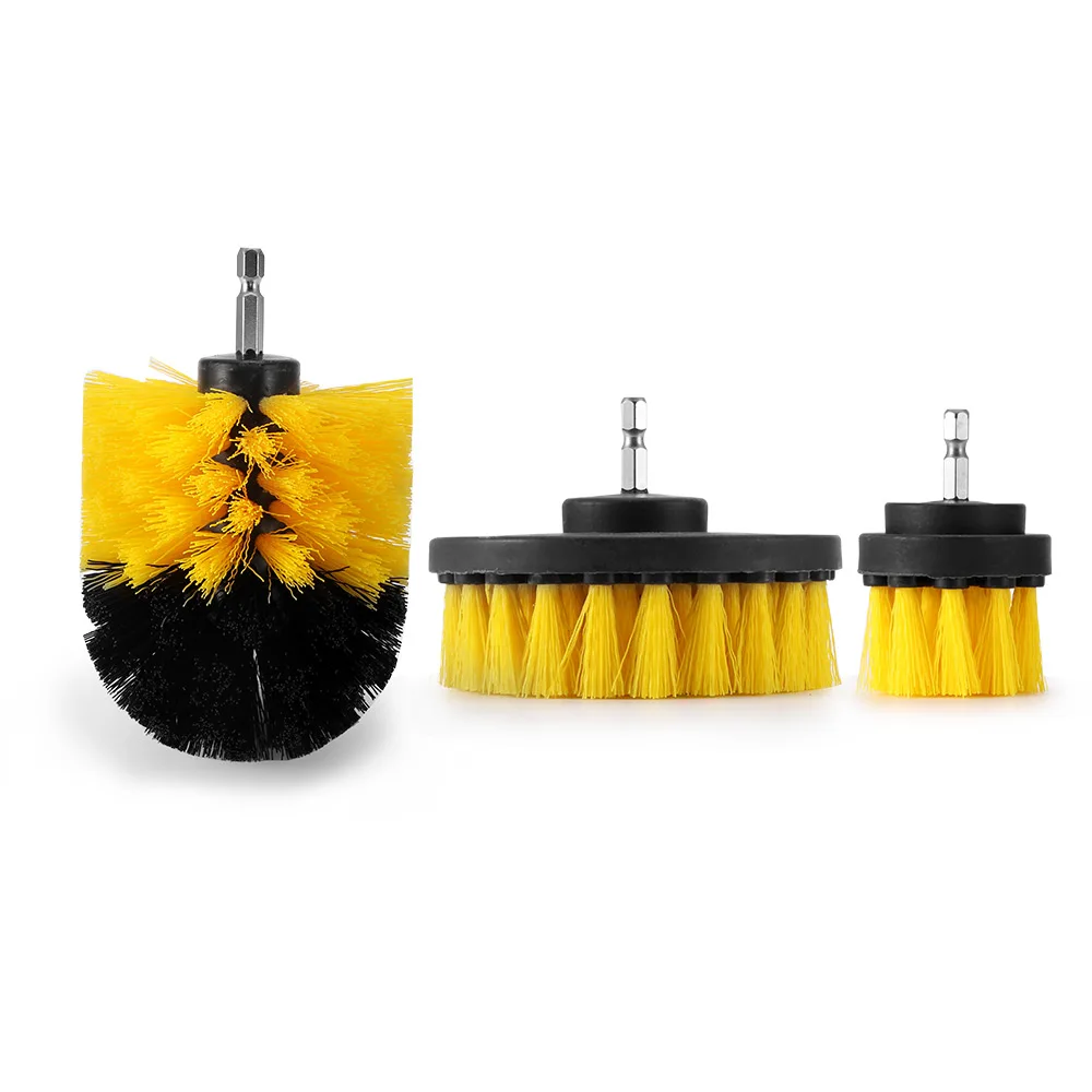 

3pcs Power Scrubber Brush Set Bathroom Drill Scrubber Brush for Cleaning Cordless Drill Attachment Kit Power Scrub Brush Yellow