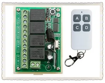 

NEW DC12V 4CH 4Channe 10A RF wireless remote control switch System, 1X Transmitter + 1 X Receiver,315/433 MHZ