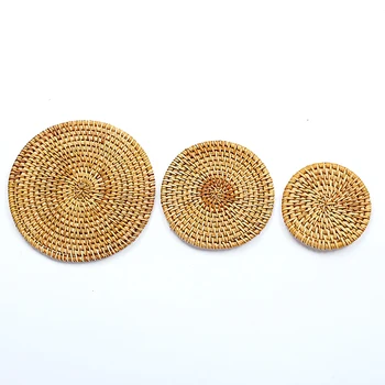 

PINNY Japanese Style Rattan Tea Pot Mats High Quality Natural Tea Cup Pad Kung Fu Tea Ceremony Accessorie Heat Resistant Mat