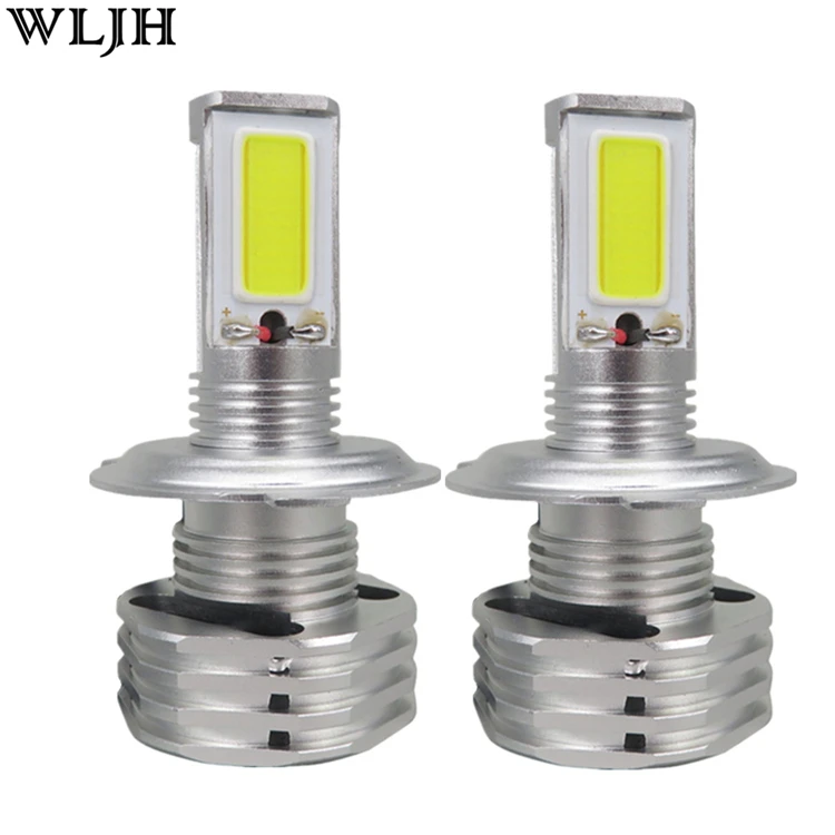 

WLJH 2x 80W 11000LM H4 Led COB Chip Car Headlight Automotive Motorcycle Led Lamp Hi Low Dipped Beam HeadLamp Bulb Kit 12v 24v