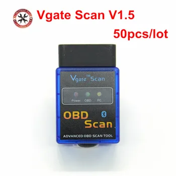 

50pcs/lot Hot ELM327 Vgate Scan Advanced OBD2 Bluetooth Scan Tool(Support Android And Symbian) Software V1.5 DHL Free