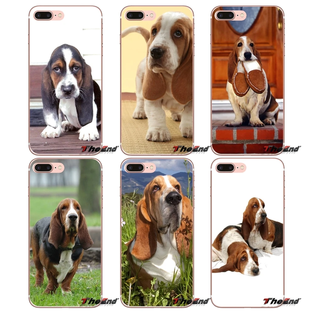 Аксессуары Чехлы для iPhone X 4 4S 5 5S 5C SE 6 6S 7 8 Plus Samsung Galaxy J1 J3 J5 J7 A3 A5 2016 2017 Basset Hound Dogs |